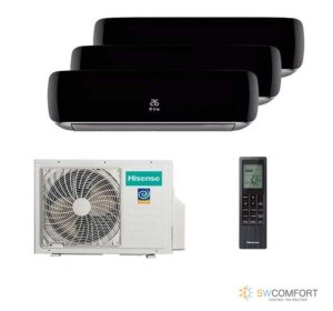 Кондиционер-Hisense-FREE MATCH Premium BLACK AMS-09UW4RVETG00(B) WI-FI / AMW3-24U4RJC  09+09+09