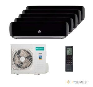 Кондиционер-Hisense-FREE MATCH Premium BLACK AMS-09UW4RVETG00(B) WI-FI / AMW5-42U4RTA 09+09+09+09+09