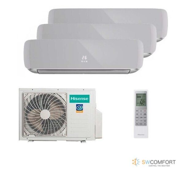 Кондиционер-Hisense-FREE MATCH Premium SILVER AMS-09UW4RVETG00(S) WI-FI / AMW3-24U4RJC 09+09+09