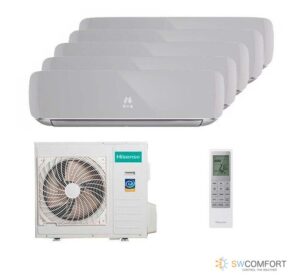 Кондиционер-Hisense-FREE MATCH Premium SILVER AMS-09UW4RVETG00(S) WI-FI / AMW5-42U4RTA 09+09+09+09+09